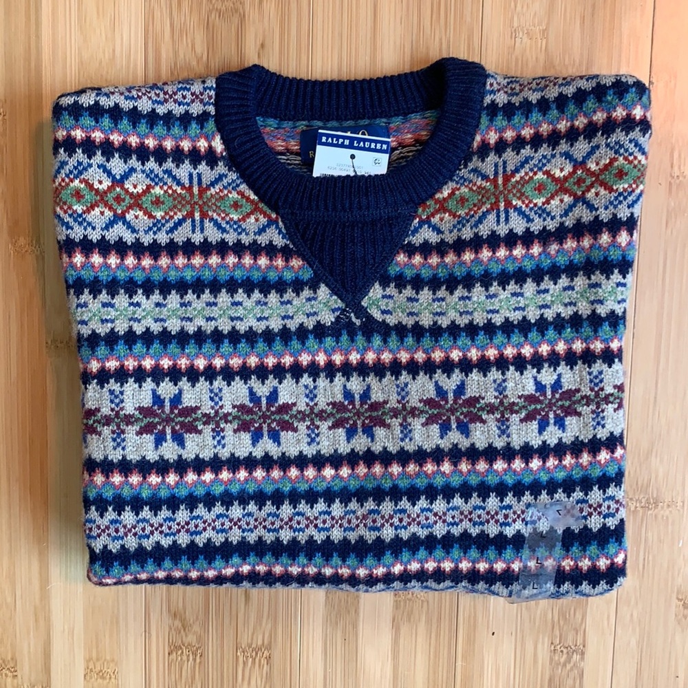 Ralph Lauren lambswool sweater 14-16 L NWT